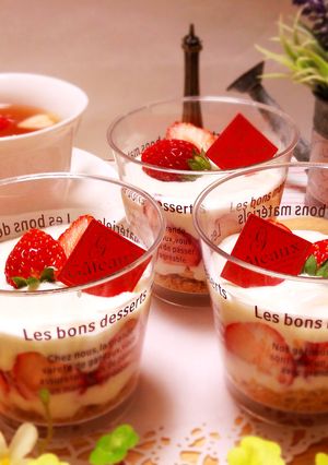 簡単♡苺のチーズヨーグルトデザート♪-レシピのメイン写真