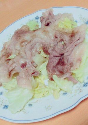 豚肉キャベツのレンジ蒸し《覚書用》-レシピのメイン写真