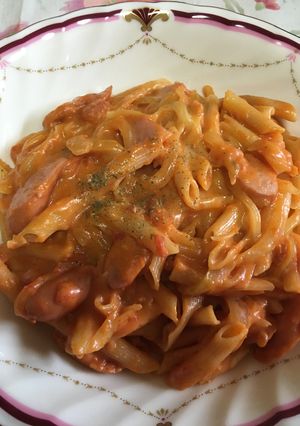 簡単なトマトチーズ味ペンネ-レシピのメイン写真