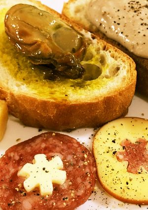 ★チーズサラミ 牡蠣 ディップ バゲット-レシピのメイン写真