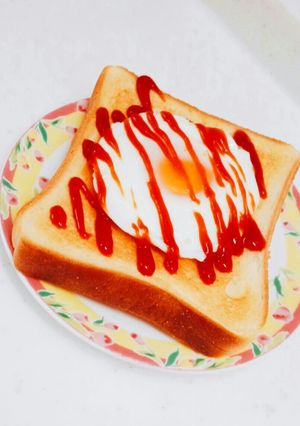 朝食超簡単☆卵のせるだけトースト-レシピのメイン写真