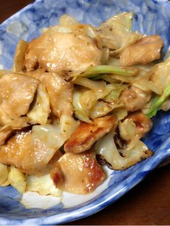 キャベツとムネ肉のマヨポン炒め-レシピのメイン写真