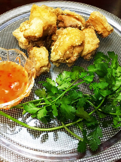 簡単!パクチーと食す鶏の唐揚げ タイ風-レシピのメイン写真
