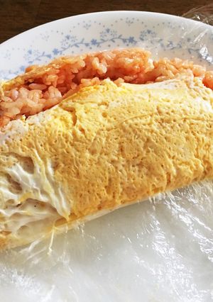 レンジで朝から!ものぐさオムライス-レシピのメイン写真