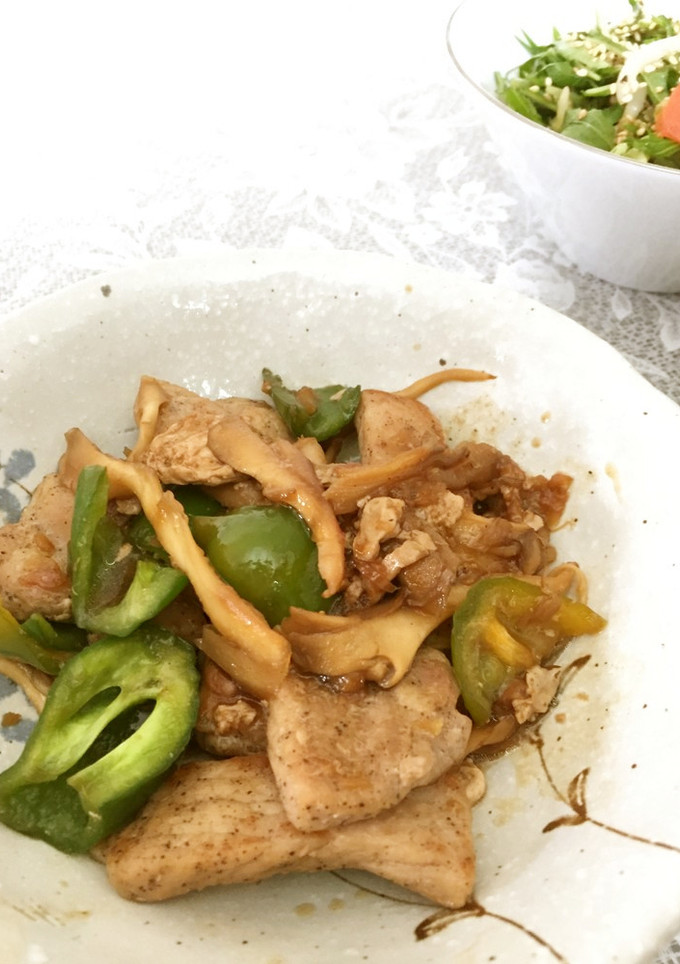豚肉と舞茸の梅オイスター炒め-レシピのメイン写真