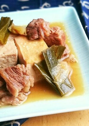居酒屋で食べた肉豆腐を再現してみた-レシピのメイン写真
