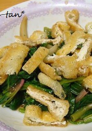 ホウレン草と油揚げのあんかけ-レシピのメイン写真