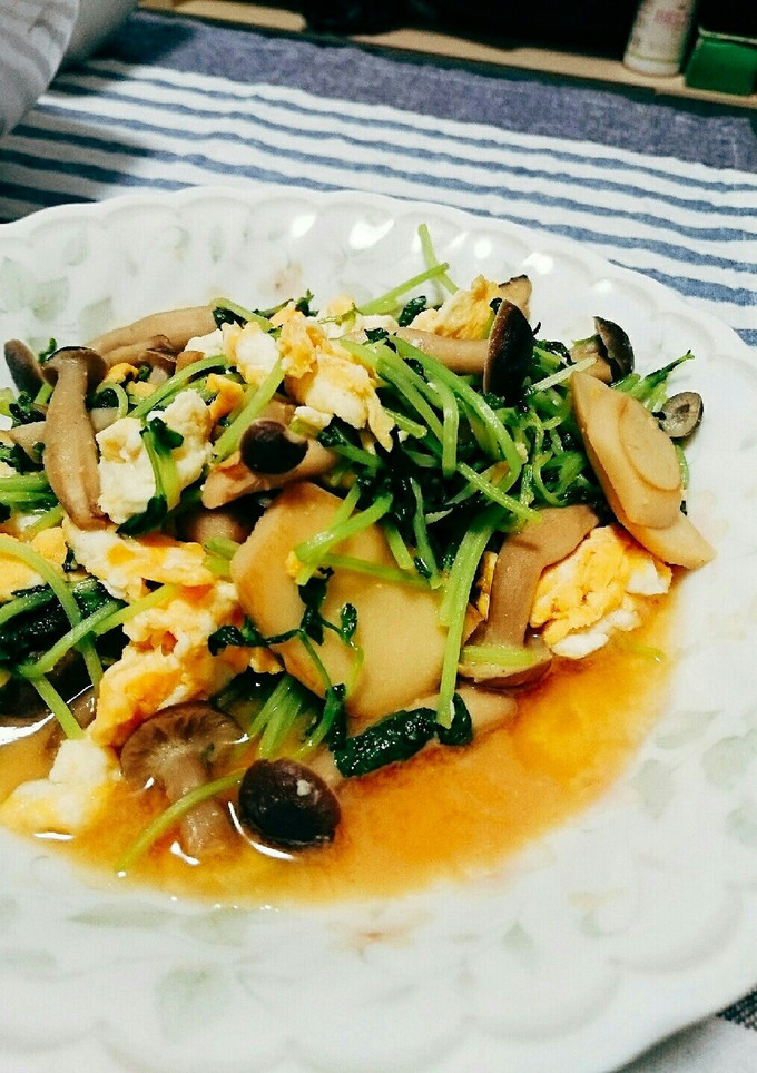 豆苗とキノコ◎味噌炒め-レシピのメイン写真