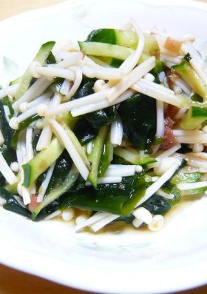 シャキシャキえのき茸の梅和え-レシピのメイン写真