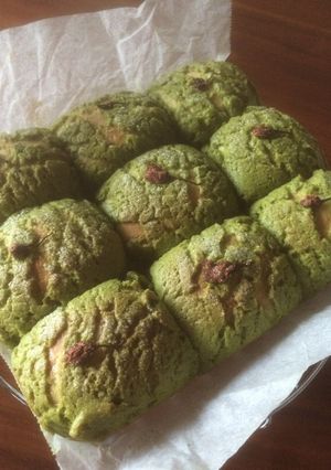 ちぎり抹茶さくらメロンパン-レシピのメイン写真