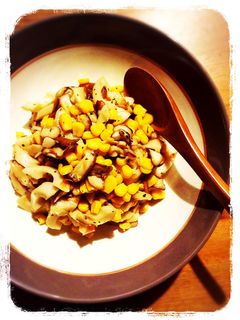 ちくわと椎茸入り♡コーンバター醤油炒め-レシピのメイン写真