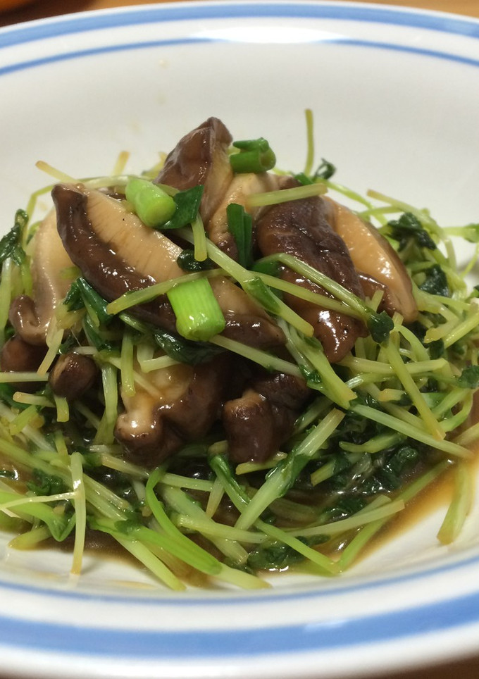 しいたけと豆苗の炒めもん-レシピのメイン写真
