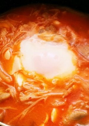 ダイエットにも！？チゲ風豆腐スープ♡-レシピのメイン写真