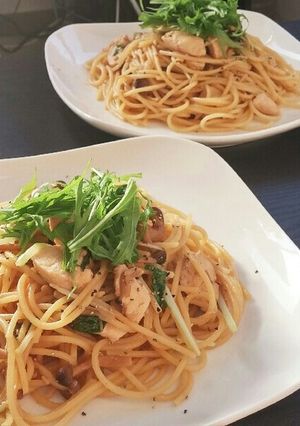 ポン酢でさっぱり和風パスタ-レシピのメイン写真