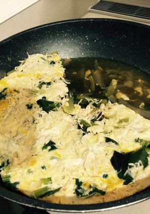しらす干しと小松菜の卵とじ丼-レシピのメイン写真