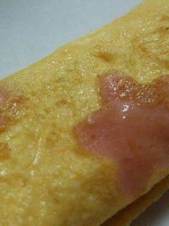 ハムの花模様の卵焼き♪-レシピのメイン写真