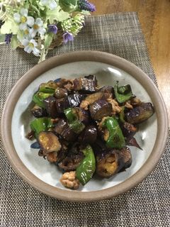 なすとピーマンと豚こまの炒め物♪-レシピのメイン写真