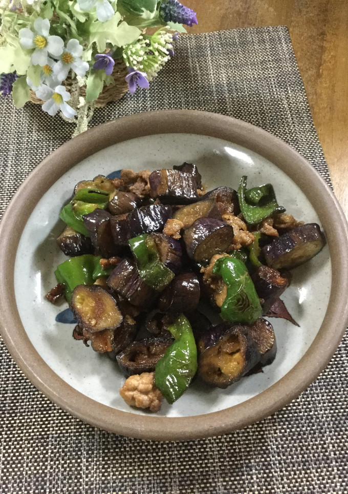 なすとピーマンと豚こまの炒め物♪-レシピのメイン写真