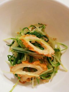 簡単☆水菜とちくわの和え物♪-レシピのメイン写真