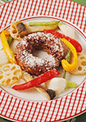 リースハンバーグと焼き野菜のマリネ-レシピのメイン写真