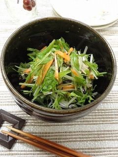 水菜と椎茸とエノキの和え物-レシピのメイン写真