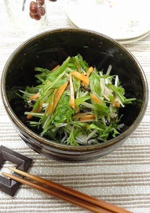水菜と椎茸とエノキの和え物-レシピのメイン写真