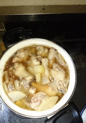 大根と若鶏肉手羽元の煮つけ-レシピのメイン写真