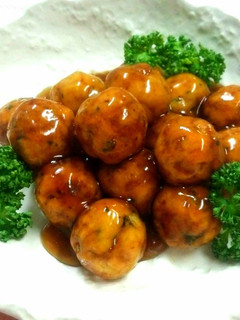 おから・えのき・鶏のミートボール甘酢あん-レシピのメイン写真
