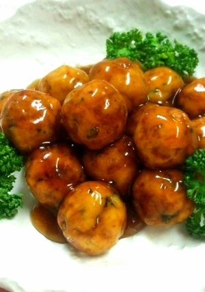 おから・えのき・鶏のミートボール甘酢あん-レシピのメイン写真