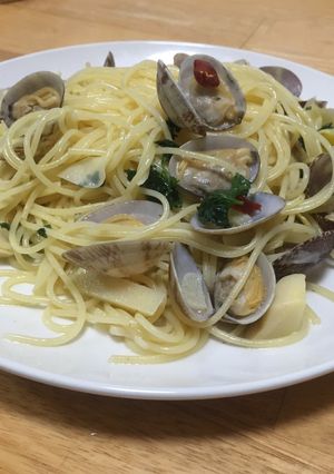 あさりとタケノコのペペロンチーノ-レシピのメイン写真