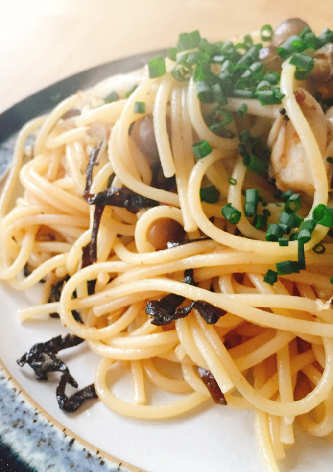 きのこと塩昆布の和風パスタ-レシピのメイン写真