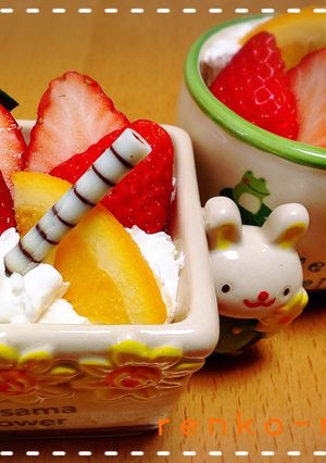 デザートに♡なめらかプリンアラモード-レシピのメイン写真
