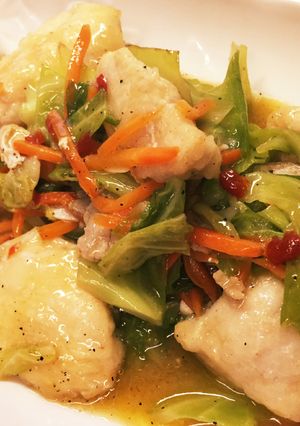 鶏胸肉柔らかポン酢炒め 野菜炒めリメイク-レシピのメイン写真