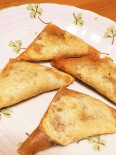 簡単☆サツマイモとあんこの三角春巻き-レシピのメイン写真