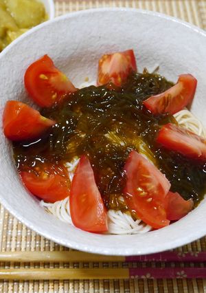 簡単！さっぱり！もずく酢そうめん-レシピのメイン写真