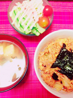 とっても簡単!キムチチャーハン♡-レシピのメイン写真