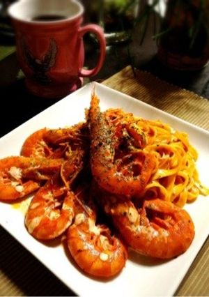 簡単！海老のトマトクリームパスタ-レシピのメイン写真