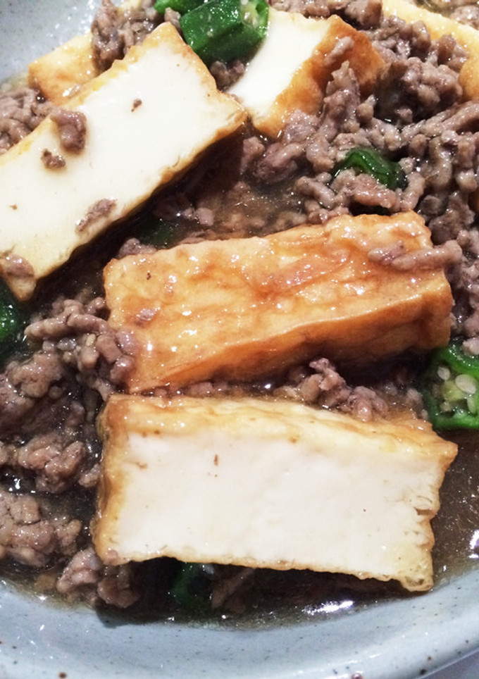 ほっこり◎厚揚げのひき肉和風餡かけ◎-レシピのメイン写真