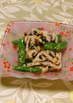 簡単蓮根と大豆のサラダ-レシピのメイン写真