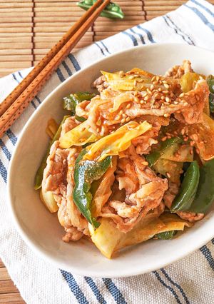 簡単旨っ♪豚肉とキャベツのケチャ味噌炒め-レシピのメイン写真