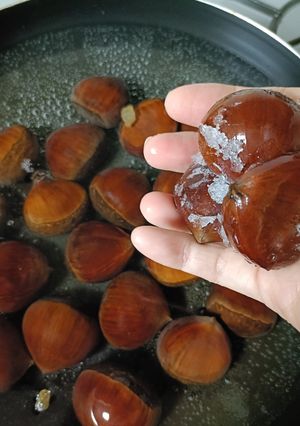冷凍栗の解凍-レシピのメイン写真