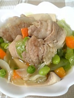 豚肉ロールとレタススープ-レシピのメイン写真