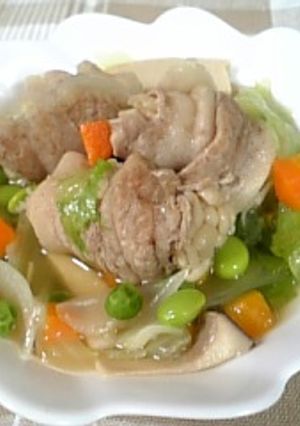 豚肉ロールとレタススープ-レシピのメイン写真