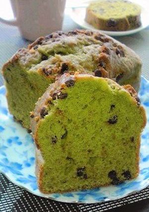 抹茶とチョコチップのパウンドケーキ-レシピのメイン写真