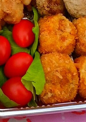 お花見にも 簡単かぼちゃコロッケ-レシピのメイン写真
