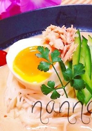 麺つゆ不要♪豆乳ツナそうめん♡-レシピのメイン写真