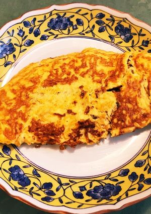 お婆ちゃん直伝！ひき肉と玉ねぎのオムレツ-レシピのメイン写真