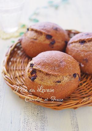 ルヴァン種のチョコと苺のパン-レシピのメイン写真