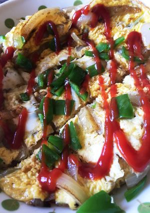 残り野菜のオープンオムレツ♪-レシピのメイン写真