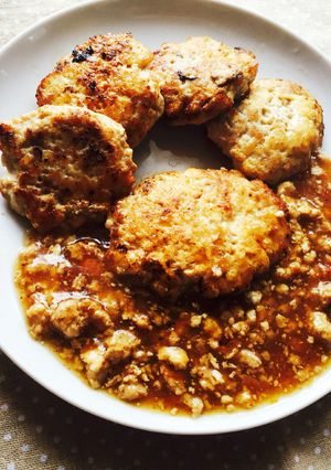 混ぜるだけ!簡単!豆腐ハンバーグ!-レシピのメイン写真